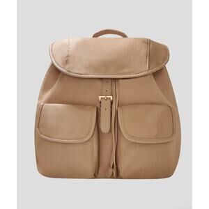 Year of Ours Elevated Utility Lightweight Nylon Soft Touch Backpack Taupe -NWT